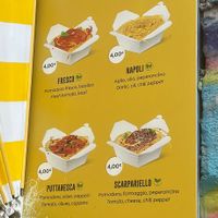 Fresco, Napoli and Puttanesca are the current vegan options they have  at 120 Grammi Spaghetti Takeaway in Naples