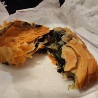 Vegan spanakopita at Cafe Emis in Kennett Square