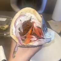 Best vegan gyro. This sauce is amazing!  at Cafe Emis in Kennett Square