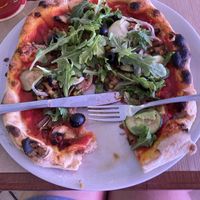 Vegan pizza   at Locanda Italiana in Tenerife