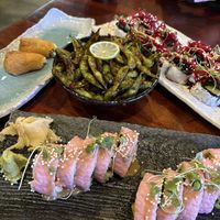 Inari, edamame, magic mushroom and veganism rolls   at Nori in Nanaimo