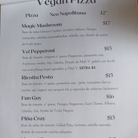 Vegan Pizza Menu with Ingredients at Rawr Goods in Panama City