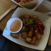 Salt and pepper tofu at Manzoku in Manchester