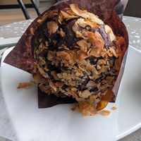 Banana and chocolate muffin at Breka Bakery & Café in Vancouver
