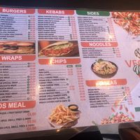 Menu  at Veggiemaster  in Nottingham