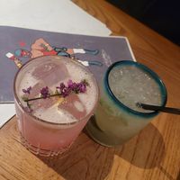 Sakura cocktail, caipirinha cocktail at Las Dos Caras in Tokyo