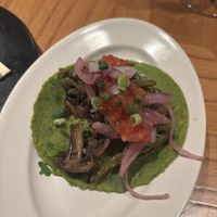 cactus and mushroom taco   at Las Dos Caras in Tokyo