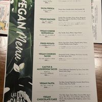 VEGAN MENU  at Las Dos Caras in Tokyo
