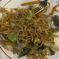 Sorry - half way though mi goreng  at Warung Kampung in Kuta