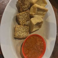 Tempeh tofu   at Warung Kampung in Kuta
