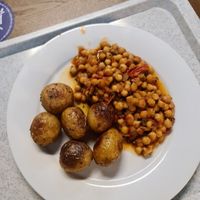 Chickpeas and potatoes at WAW - Bijanka Restauracja Polska in Warsaw