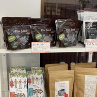 Flax seeds and Peru organic coffee and decafe  at Green To Go - オーガニックショップ in Osaka