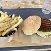 Vegan burger  at Starlight Beach Bar in Kos