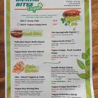 Veg menu 28/4/23 at Banhmi Bites in Moonah