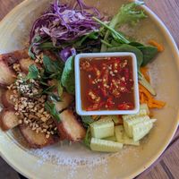 Crispy Pork Rice Noodle Salad at Banhmi Bites in Moonah