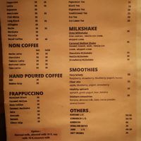 Menu at Three Steps Coffee in Pecatu