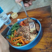 Falafel salad at Three Steps Coffee in Pecatu