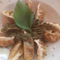 Vegetable dumplings with Pesto genovese at Stari Mlin in Makarska