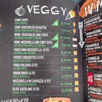 The Vegetarian menu at La Bottega Del Fritto in Porto Venere