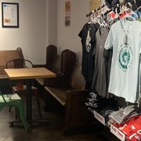 Merch area at Collegetown Bagels in Ithaca