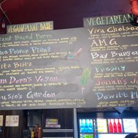 Wall menu at Collegetown Bagels in Ithaca