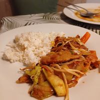Vegan Chicken with lemon Grass (take away) at Lang Sen Restaurant in Luebeck