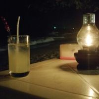 seating on the beach at night Lemon juice at Pen's Restaurant in Koh Chang
