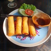 Tofu and veg spring rolls at Pen's Restaurant in Koh Chang