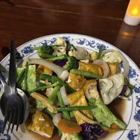 stir fry veg with tofu  at Pen's Restaurant in Koh Chang
