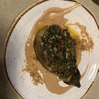 Aubergine and peanut sauce   at Fermento in Sagres