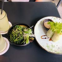 Wakame Salad with sesame and Summer Rolls with Tofu  at Ami Restaurant in Dortmund