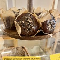 Finally❣️ Delicious 🌱 sweet option: choco-tahini muffin  at Uco Bakery in Mallorca