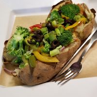 Justaspud with veggies and chili at McAlister's Deli in Cedar Park