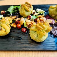 Filled with spinach at La Cuina del Cel in Mataro