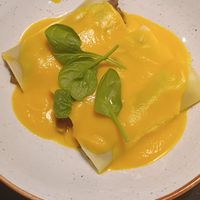 Canalones de calabaza at La Cuina del Cel in Mataro