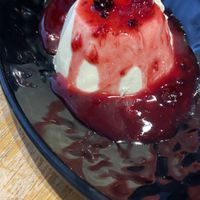 PANNACOTTA CON FRUTOS ROJOS   at La Cuina del Cel in Mataro