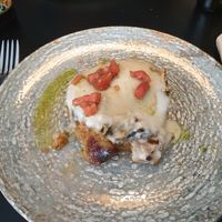 Vegan moussaka with texturized soy at La Cuina del Cel in Mataro