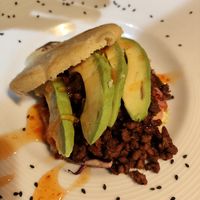 Arepa at La Cuina del Cel in Mataro