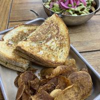 Caprese Panini with chips, Truffle Hash  at The Green Beautiful  in Manchester