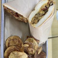 Philly cheesesteak sandwich  at The Green Beautiful  in Manchester