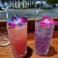 Hushing Geisha and Blue Pea & Lychee sodas at Miss Chief Bar & Eatery in Cairns