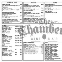 Seasonal menu June 2022  at The Chambers Wine Bar in Eaglehawk