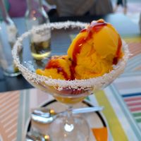 Mango/passion fruit ice cream at TaKiero in Benidorm