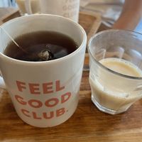 Soy milk options  at Feel Good Club in Manchester