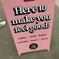 Sign outside   at Feel Good Club in Manchester