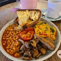 Vegan breakfast at Feel Good Club in Manchester