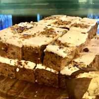 Carrot cake  at Feel Good Club in Manchester