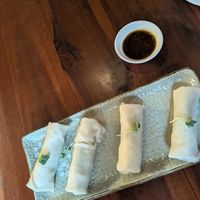 Mock duck spring rolls at Rau Ơi Vegetarian Chay in Ho Chi Minh City
