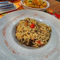 Risotto com macaxeira at Borogodó Nordestino in Cabo Frio