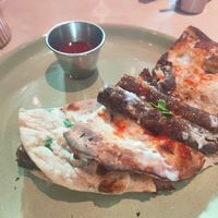 Vegan sausage naan at Dishoom in Birmingham